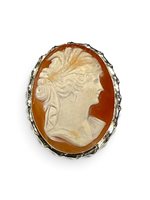 Spilla Mandile 1922 Donna Cammei  in Argento Conchiglia 2MSPCM30.4.26